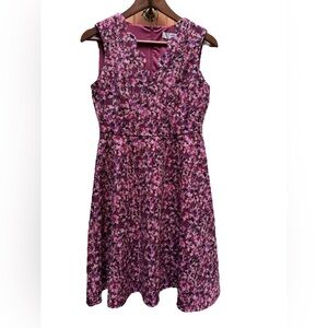 Chic Multicolor Patterned Midi Dress